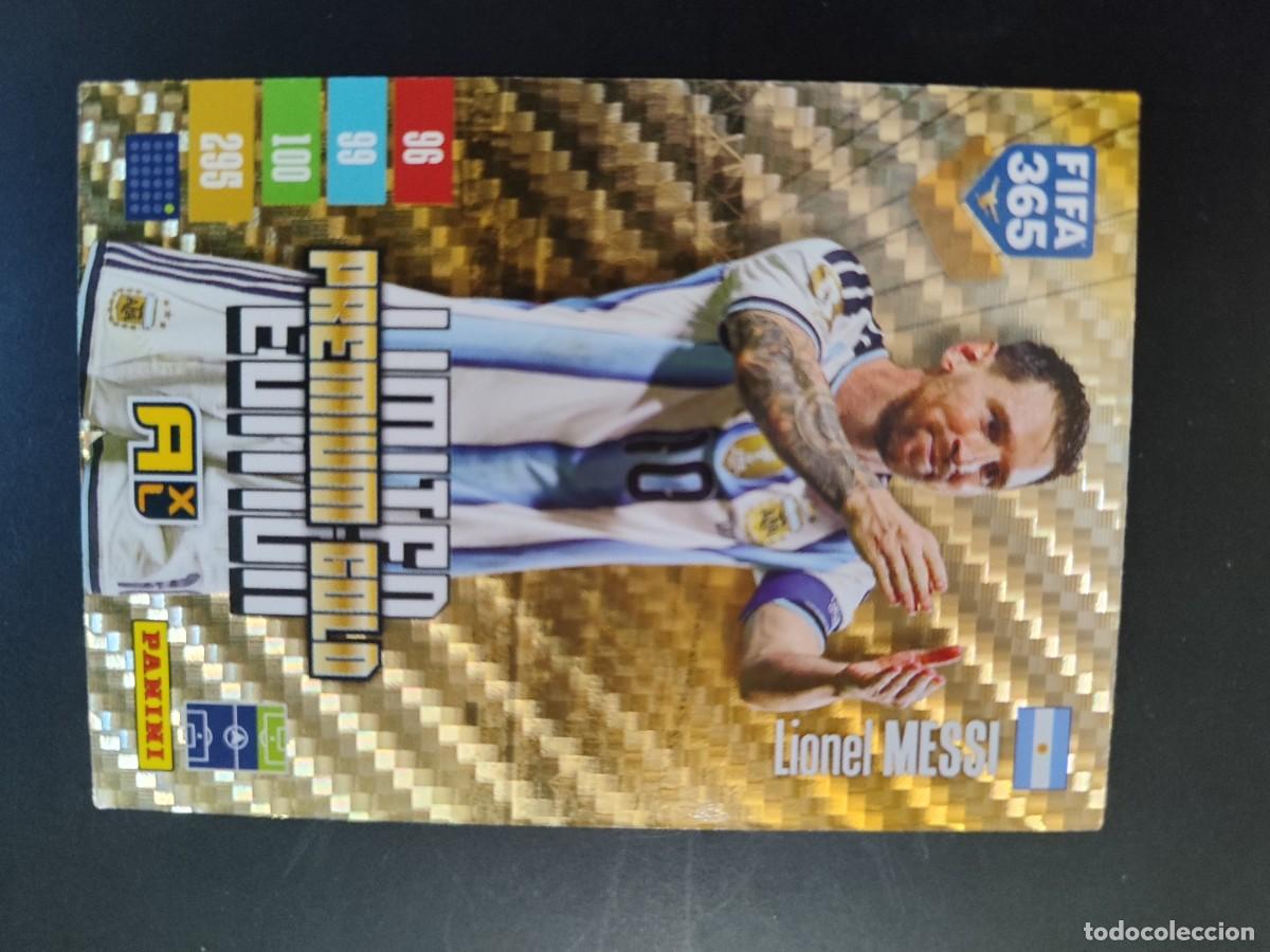 Cromos de f&uacute;tbol: ADRENALYN XL FIFA 365 2027 CARD LIMITED EDITION PREMIUM GOLD LIONEL MESSI ARGENTINA # PANINI