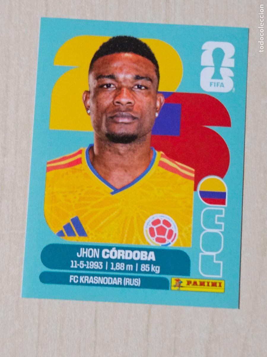 Cromos de f&uacute;tbol: CROMO COL18 COL 18 JHON CORDOBA COLOMBIA - MUNDIAL FIFA WORLD CUP 2026 STICKER PANINI SIN PEGAR