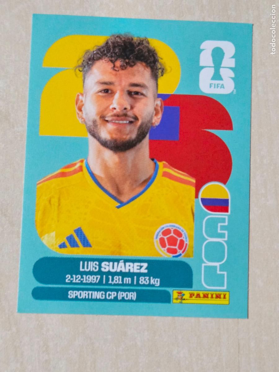 Cromos de f&uacute;tbol: CROMO COL19 COL 19 LUIS SUAREZ COLOMBIA - MUNDIAL FIFA WORLD CUP 2026 STICKER PANINI SIN PEGAR