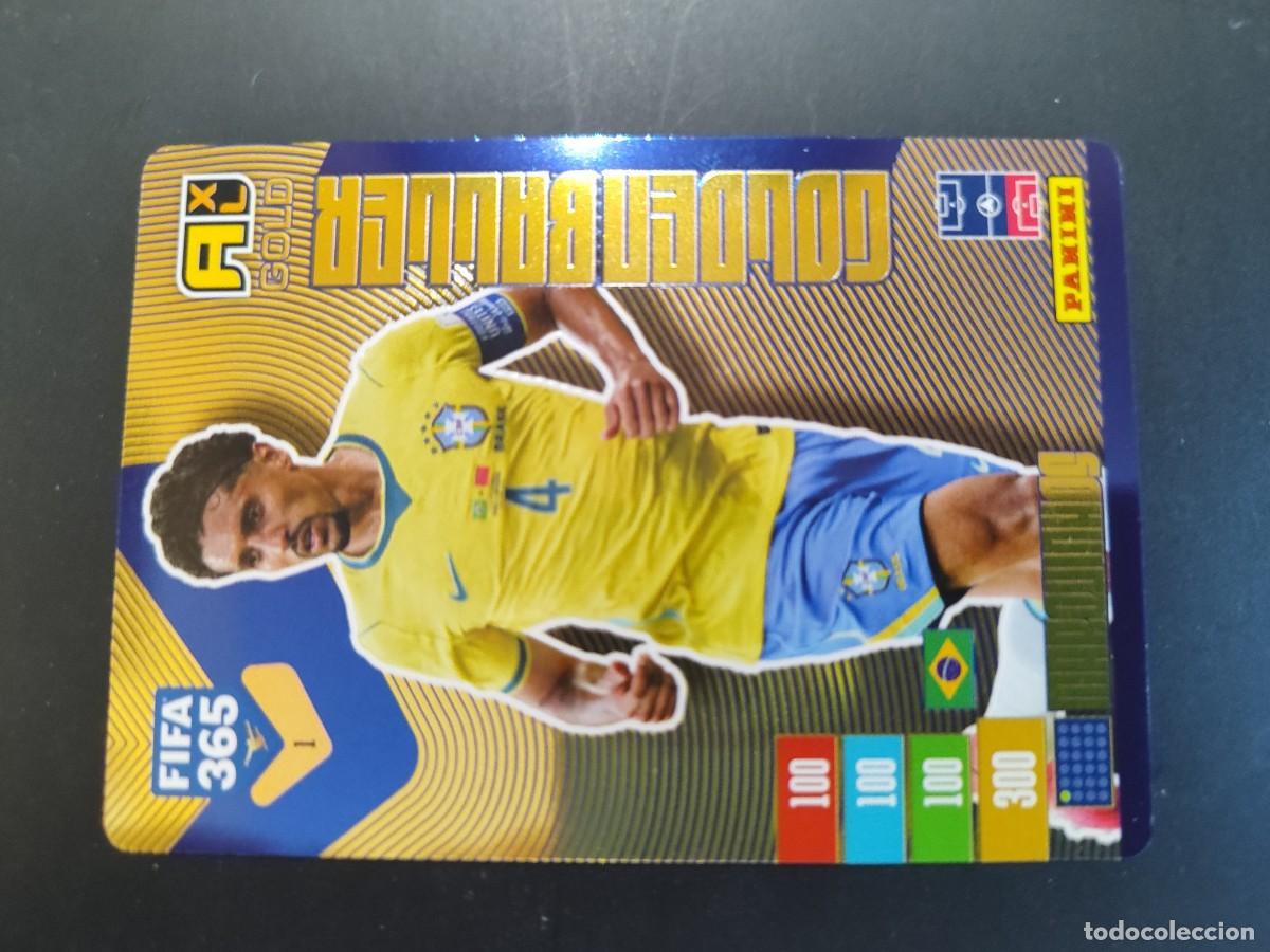 Cromos de f&uacute;tbol: ADRENALYN XL FIFA 365 2027 CARD GOLDEN BALLER MARQUINHOS BRASIL # PANINI