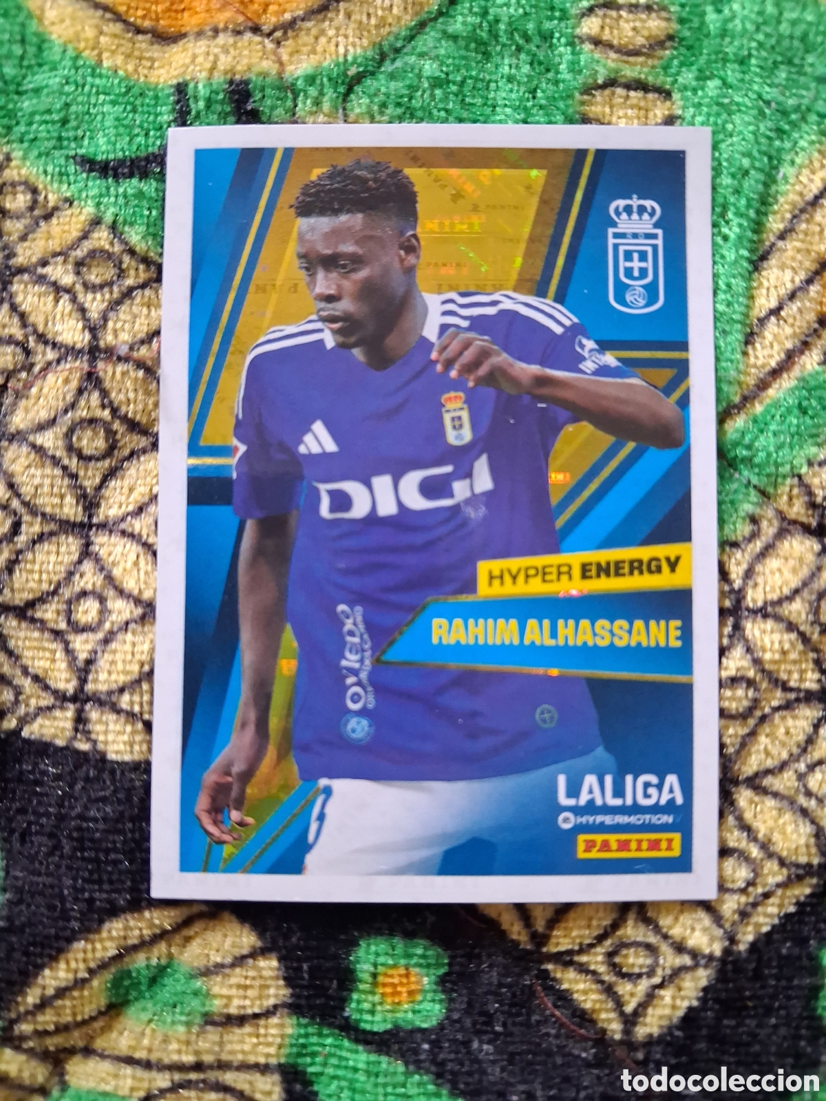 Cromos de f&uacute;tbol: RAHIM ALHASSANE HYPER ENERGY OVIEDO PANINI LaLiga Hypermotion 2024-25 2&ordf; divisi&oacute;n carta sticker
