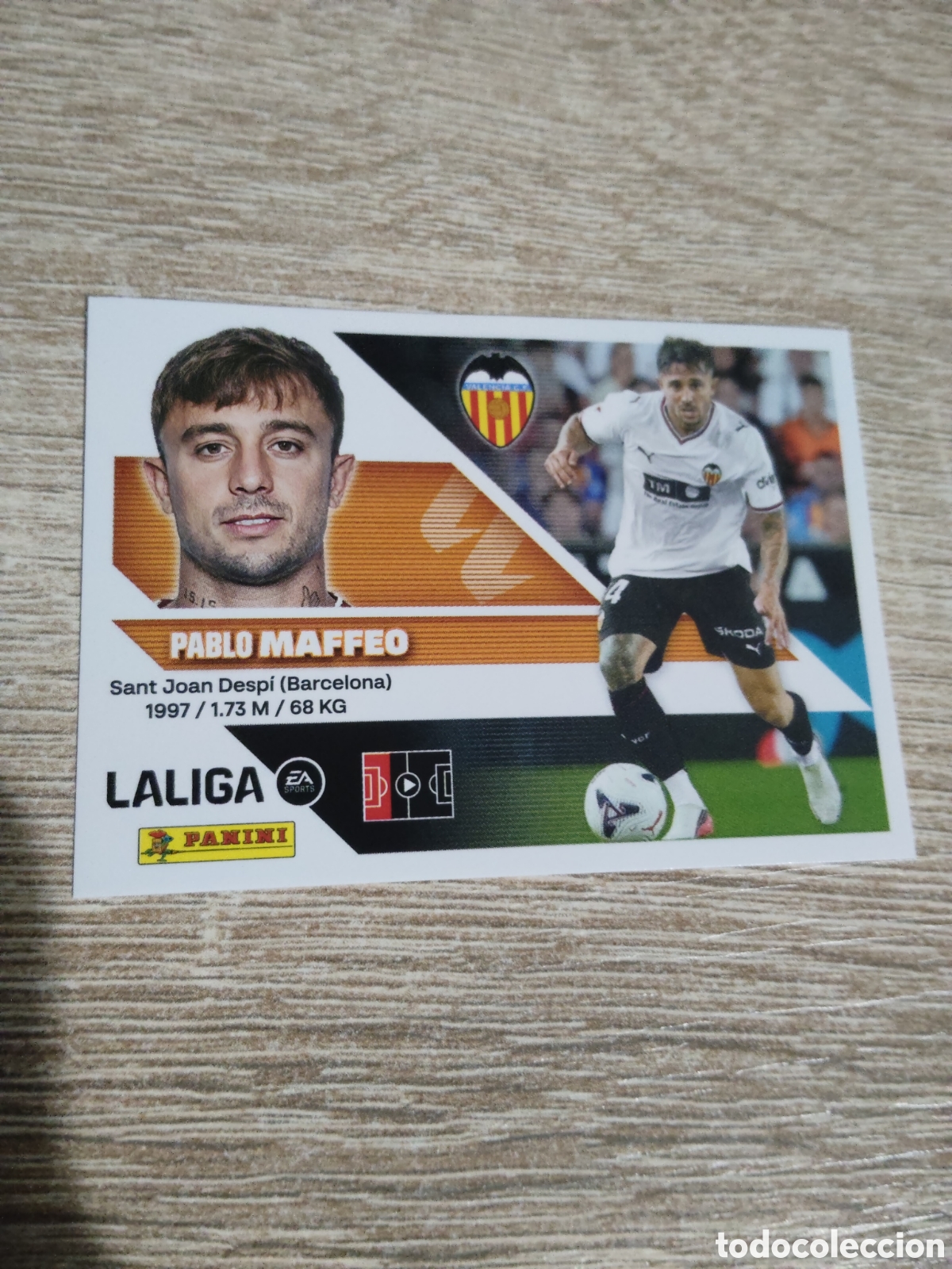 Cromos de f&uacute;tbol: Maffeo fichaje 28 Valencia liga 2026 2027 26 27 ediciones este