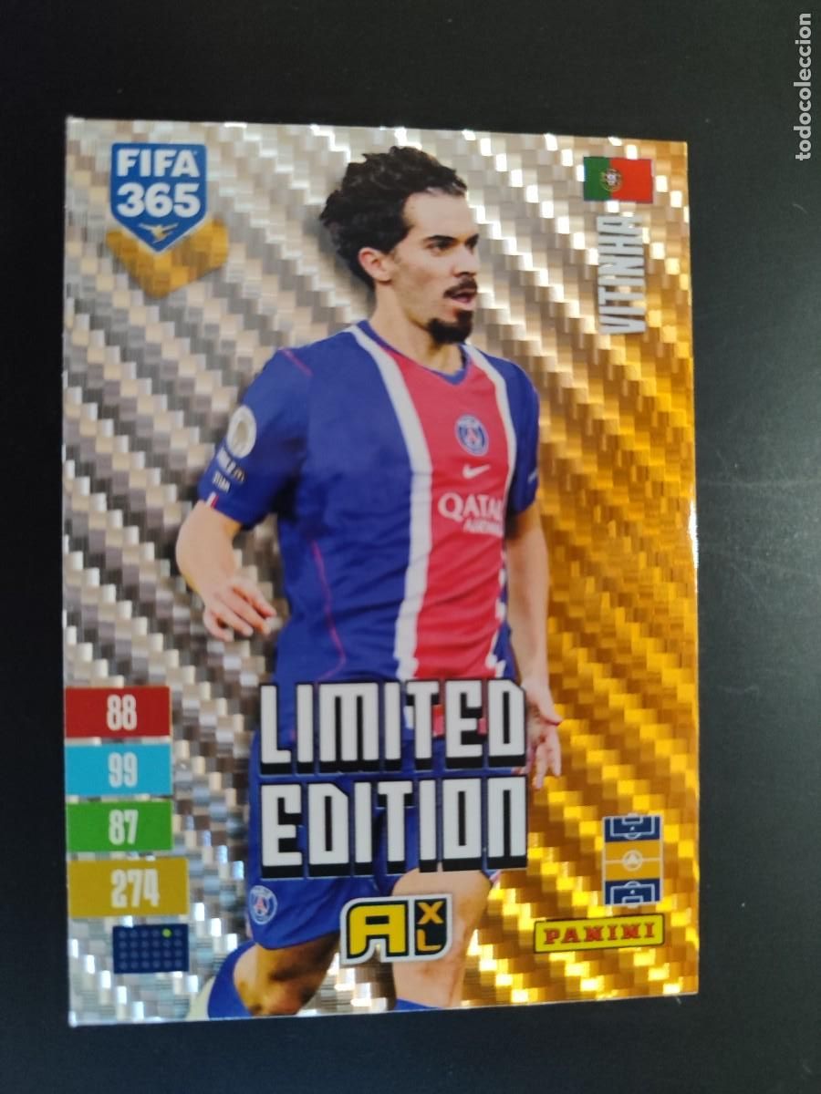 Cromos de f&uacute;tbol: ADRENALYN XL FIFA 365 2027 CARD LIMITED EDITION RASPEADO ROMBO VITINHA PSG # PANINI