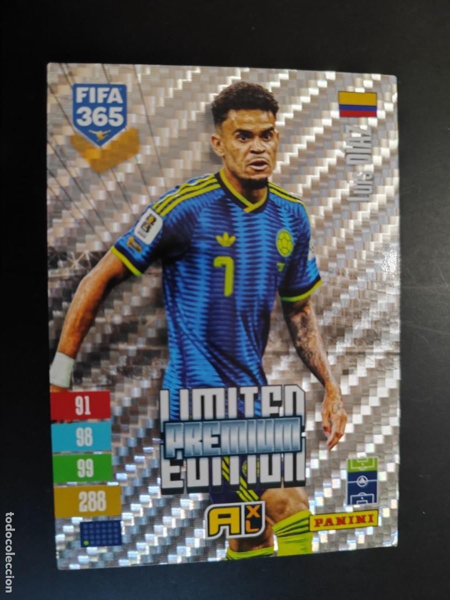 Cromos de f&uacute;tbol: ADRENALYN XL FIFA 365 2027 CARD LIMITED EDITION PREMIUM LUIS DIAZ BAYER DE MUNICH # PANINI
