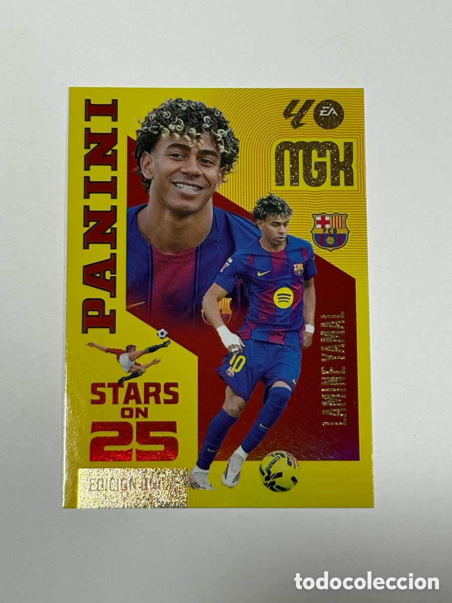 Cromos de f&uacute;tbol: Lamine Yamal 449 Stars On 25 Megacracks 26 27 2026 2027 Panini Edici&oacute;n &Uacute;nica