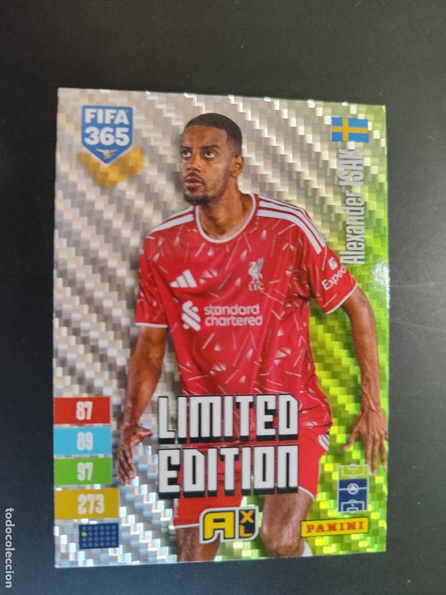 Cromos de f&uacute;tbol: ADRENALYN XL FIFA 365 2027 CARD LIMITED EDITION ISAK LIVERPOOL # PANINI