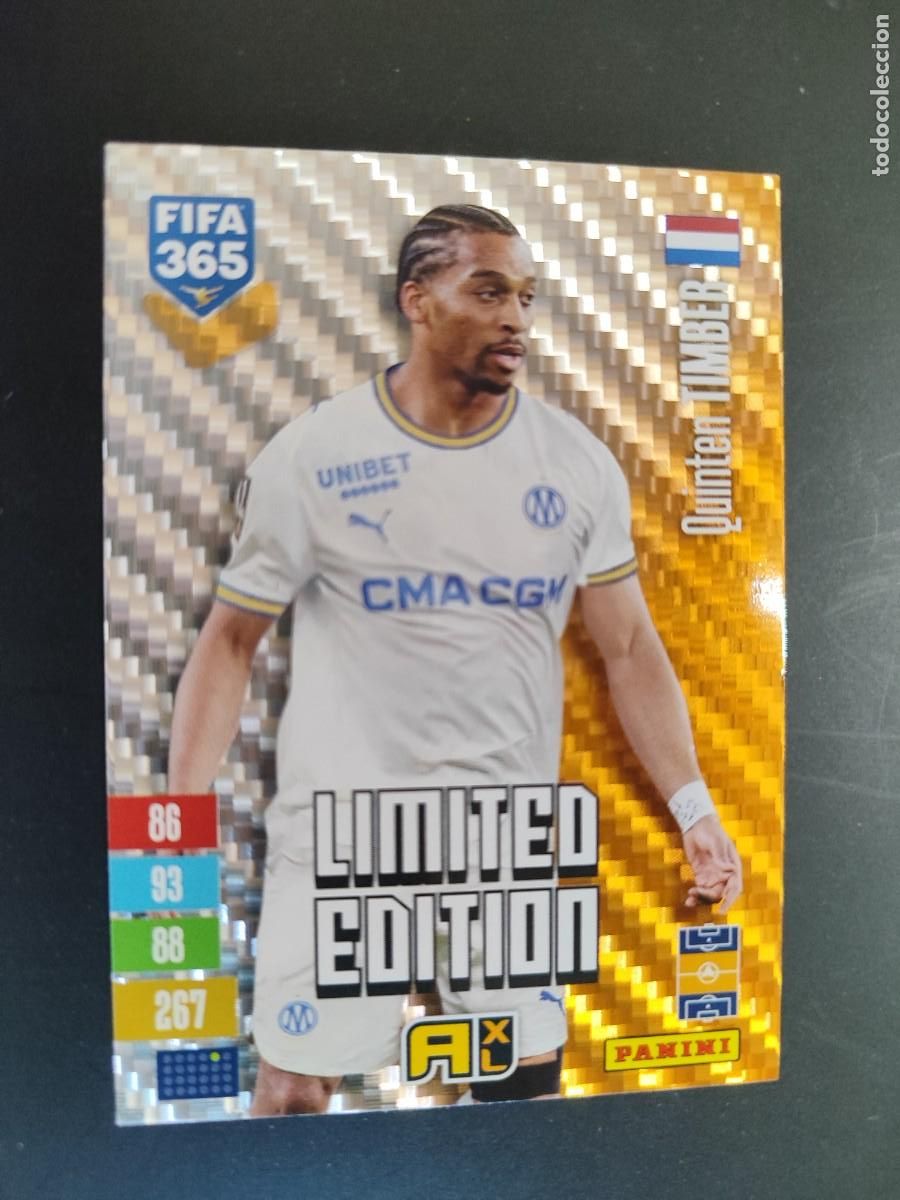 Cromos de f&uacute;tbol: ADRENALYN XL FIFA 365 2027 CARD LIMITED EDITION TIMBER MARSELLA # PANINI