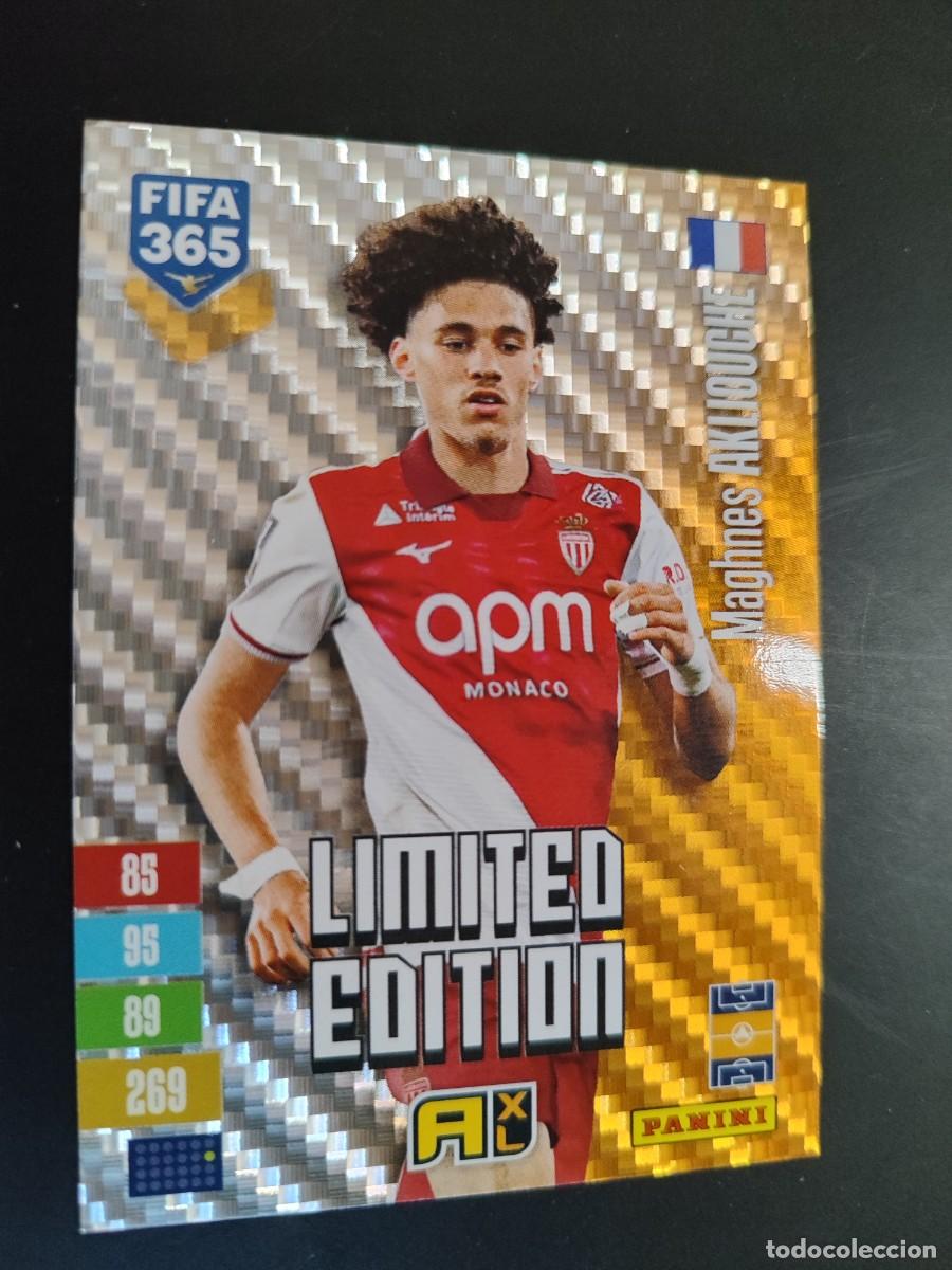 Cromos de f&uacute;tbol: ADRENALYN XL FIFA 365 2027 CARD LIMITED EDITION AKLIOUCHE MONACO # PANINI