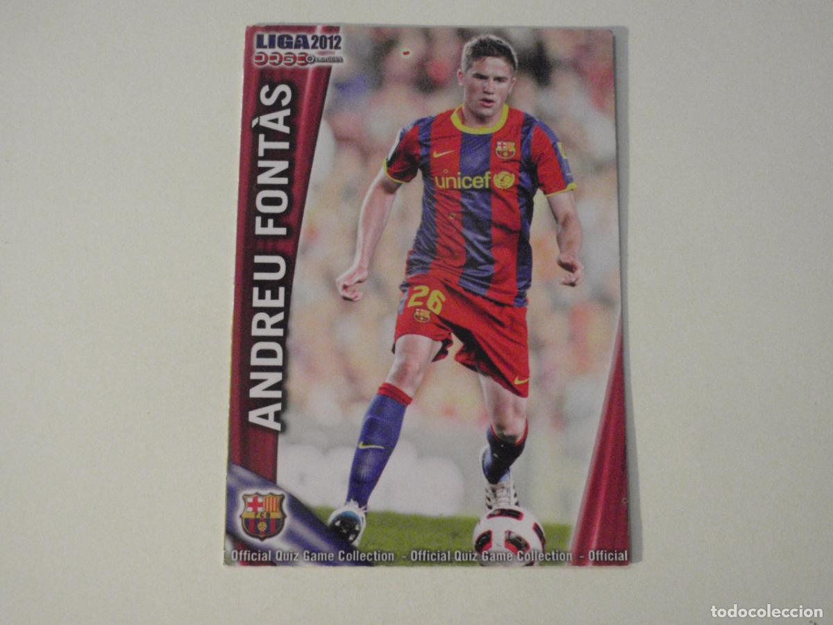 Football Stickers: 643 ANDREU FONTAS FC Barcelona. LAS FICHAS QUIZ DE LA LIGA 2011 2012 MUNDICROMO 11 12