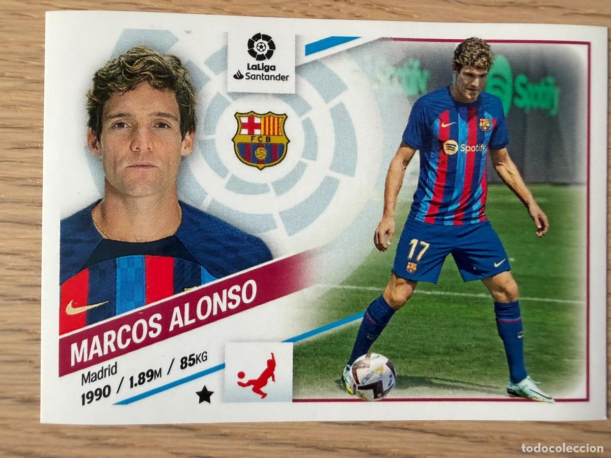 Cromos de f&uacute;tbol: MARCOS ALONSO FICHAJE 66 BARCELONA 22 23 2022 2023 LIGA SANTANDER COLECCIONES ESTE SIN PEGAR STICKER
