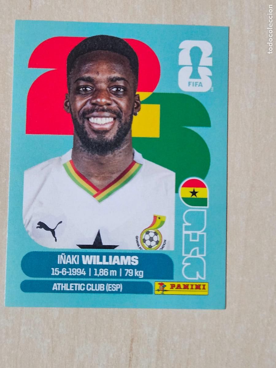 Cromos de f&uacute;tbol: CROMO GHA15 GHA 15 I&Ntilde;AKI WILLIAMS GHANA - MUNDIAL FIFA WORLD CUP 2026 STICKER PANINI SIN PEGAR