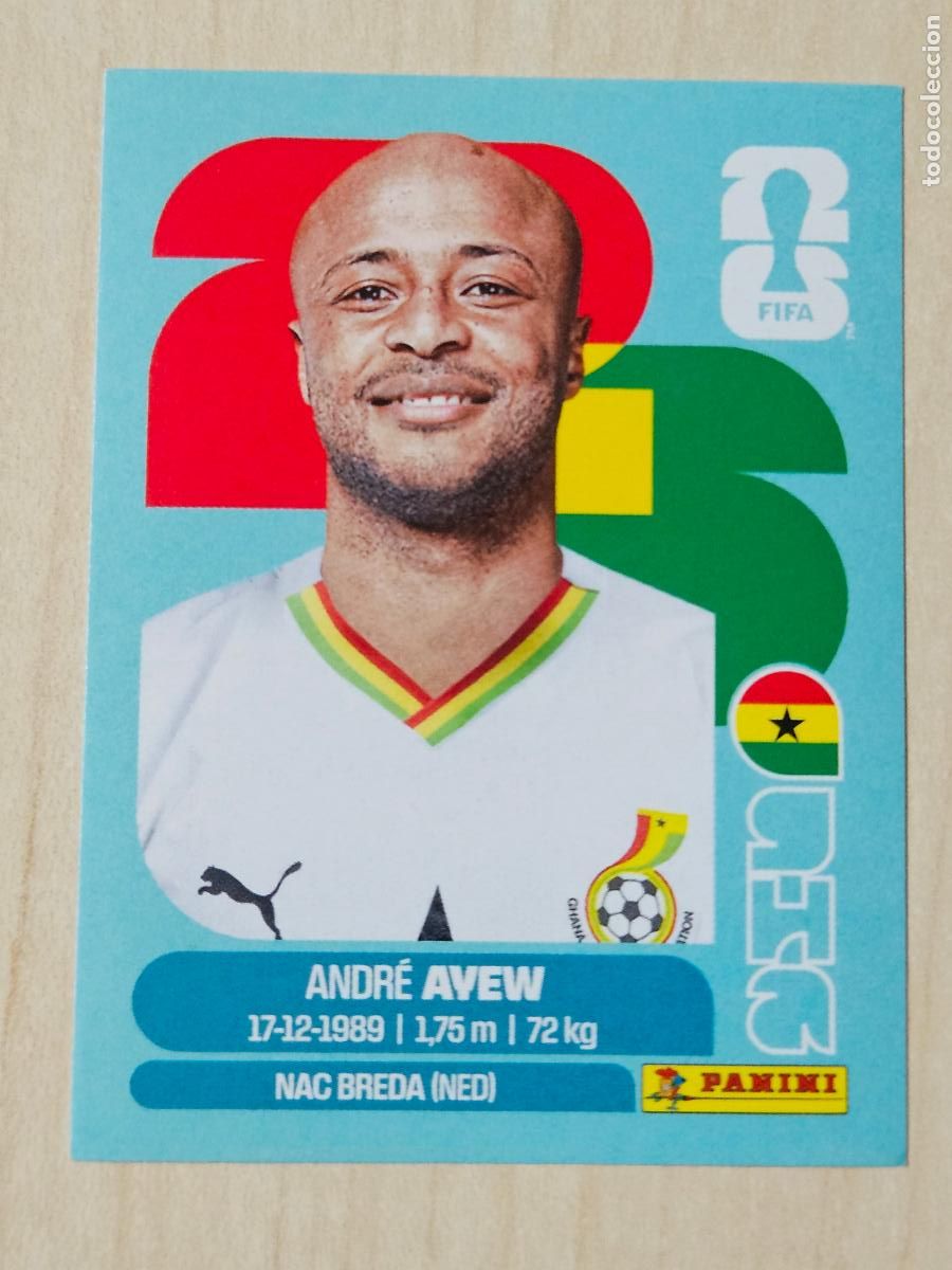 Cromos de f&uacute;tbol: CROMO GHA17 GHA 17 ANDRE AVEW GHANA - MUNDIAL FIFA WORLD CUP 2026 STICKER PANINI SIN PEGAR