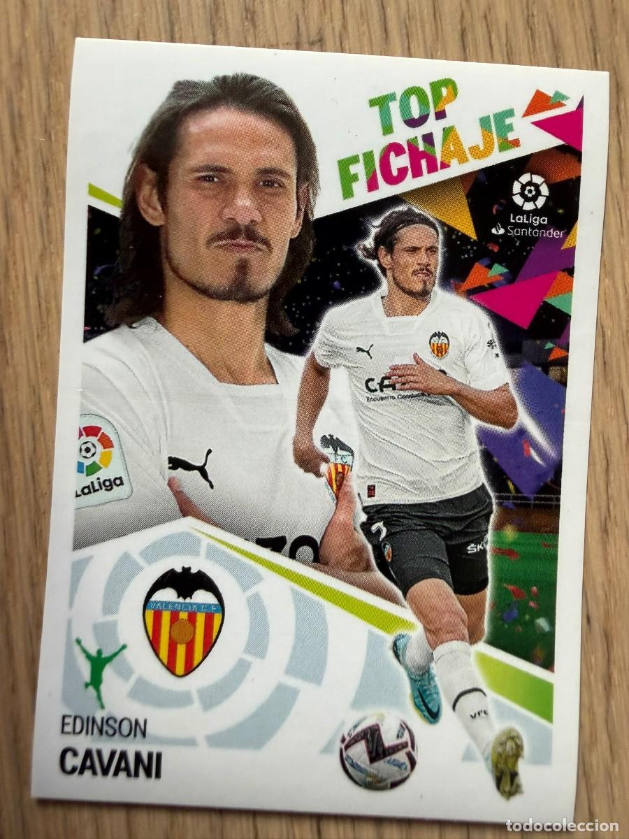 Cromos de f&uacute;tbol: CAVANI FICHAJE 69 TOP FICHAJE VALENCIA 22 23 2022 2023 LIGA SANTANDER COLECCIONES ESTE SIN PEGAR