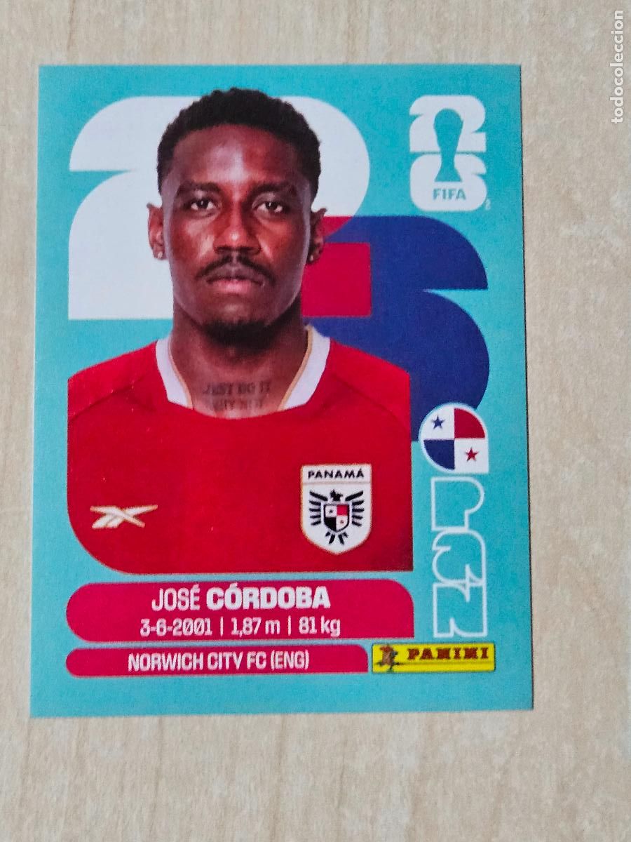 Cromos de f&uacute;tbol: CROMO PAN8 PAN 8 JOSE CORDOBA PANAMA - MUNDIAL FIFA WORLD CUP 2026 STICKER PANINI SIN PEGAR