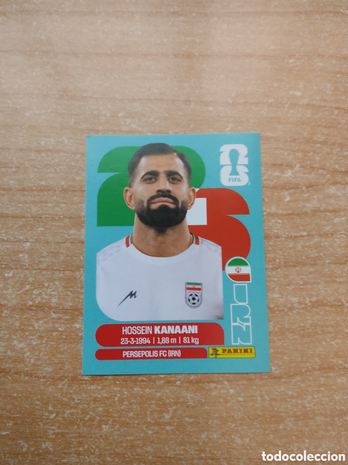 Cromos de f&uacute;tbol: 8 KANAANI IRAN FIFA WORLD CUP 2026