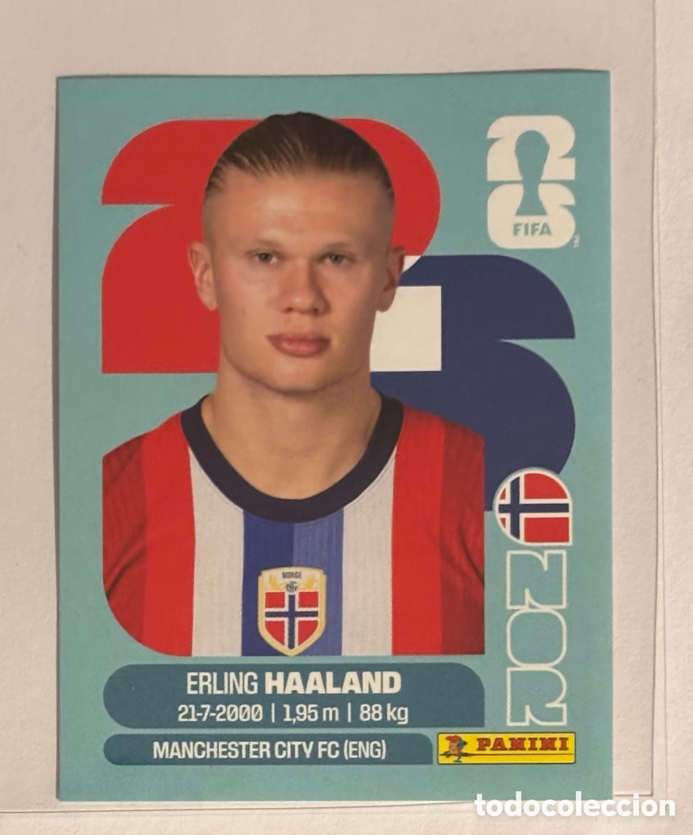 Cromos de f&uacute;tbol: ERLING HAALAND (NORUEGA). CROMO STICKER PANINI FIFA WORLD CUP 2026. #NOR15.