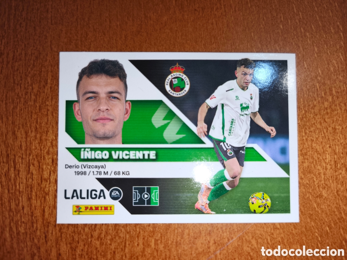 Cromos de f&uacute;tbol: &Iacute;&ntilde;igo Vicente n&deg;18 liga este 26/27 Racing