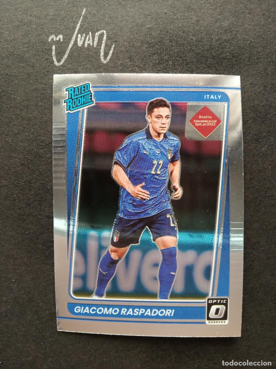 Fu&szlig;ball-Sticker: PARALELA OPTIC RATED ROOKIE RASPADORI ITALIA ATLETICO MADRID 25 26 ⚽ PANINI &reg; DONRUSS QATAR 2022 NEW