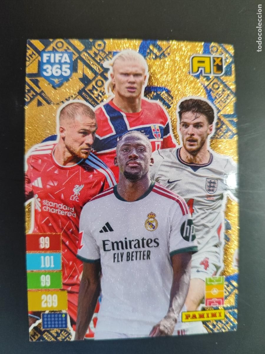 Cartes &agrave; collectionner de Football: ADRENALYN XL FIFA 365 2027 CARD MOMETUM HAALAND/RICE/MAC ALLISTER/KONATE # PANINI