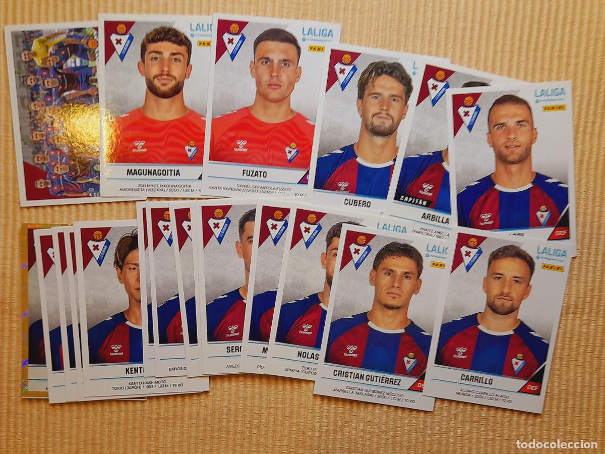 Cromos de f&uacute;tbol: LOTE 21 CROMOS (EQUIPO COMPLETO) SD EIBAR LIGA HYPERMOTION 24-25 2024 2025 SEGUNDA DIVISION