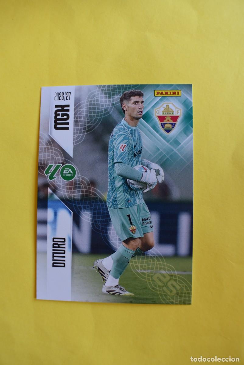 Cromos de f&uacute;tbol: Cromo La Liga. Megacracks. 2026 2027. 26 27. Dituro. Elche. N. &ordm; 146. Panini