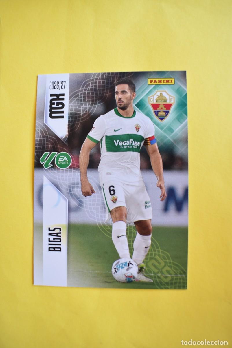 Cromos de f&uacute;tbol: Cromo La Liga. Megacracks. 2026 2027. 26 27. Bigas. Elche. N. &ordm; 150. Panini