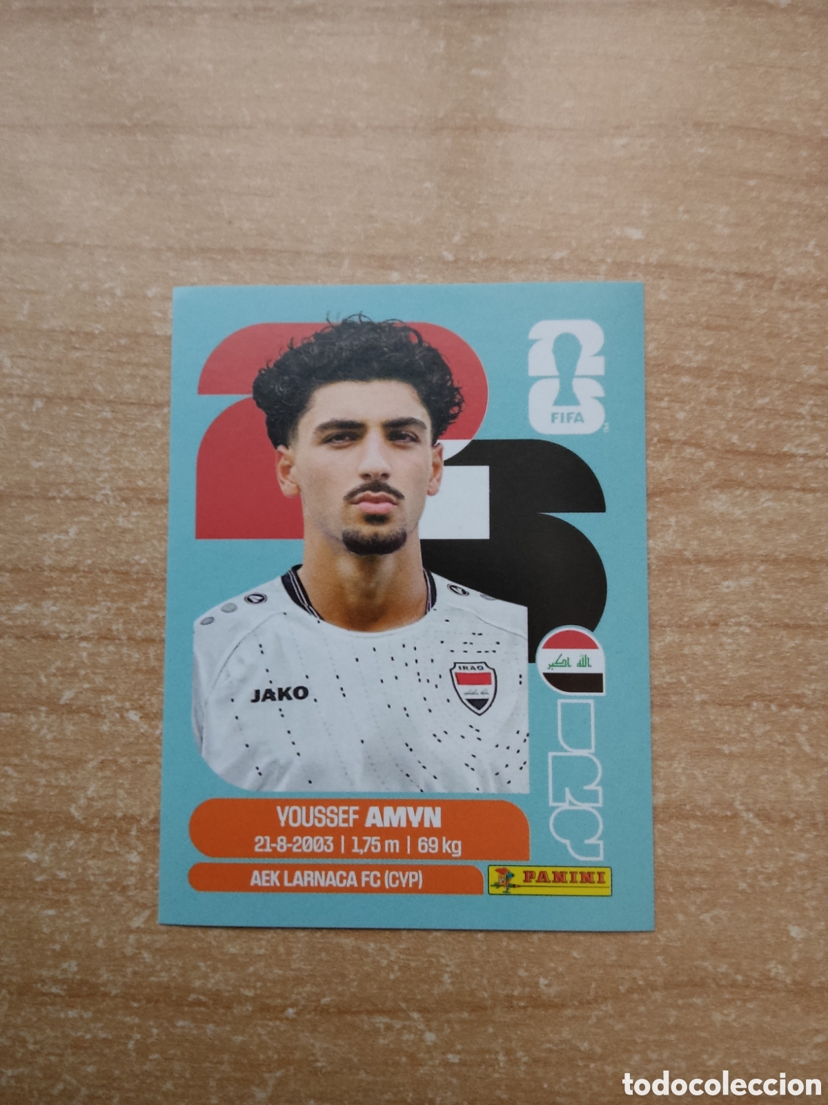 Cromos de f&uacute;tbol: 14 AMYN IRAK FIFA WORLD CUP 2026