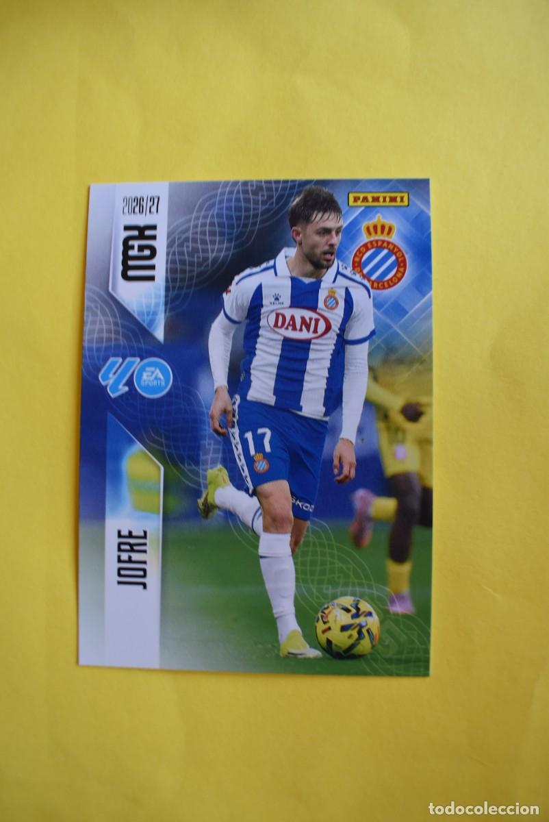 Cromos de f&uacute;tbol: Cromo La Liga. Megacracks. 2026 2027. 26 27. Jofre. Espanyol. N. &ordm; 175. Panini
