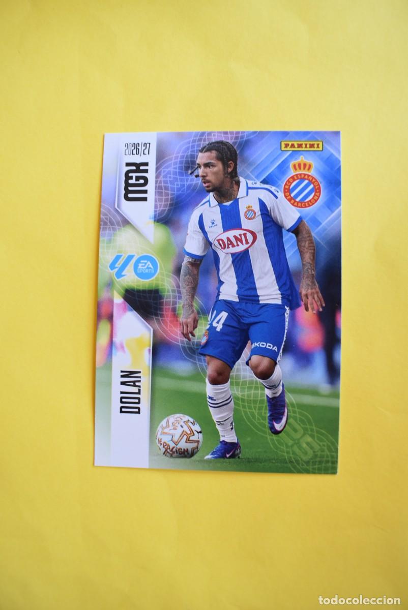 Cromos de f&uacute;tbol: Cromo La Liga. Megacracks. 2026 2027. 26 27. Dolan. Espanyol. N. &ordm; 176. Panini