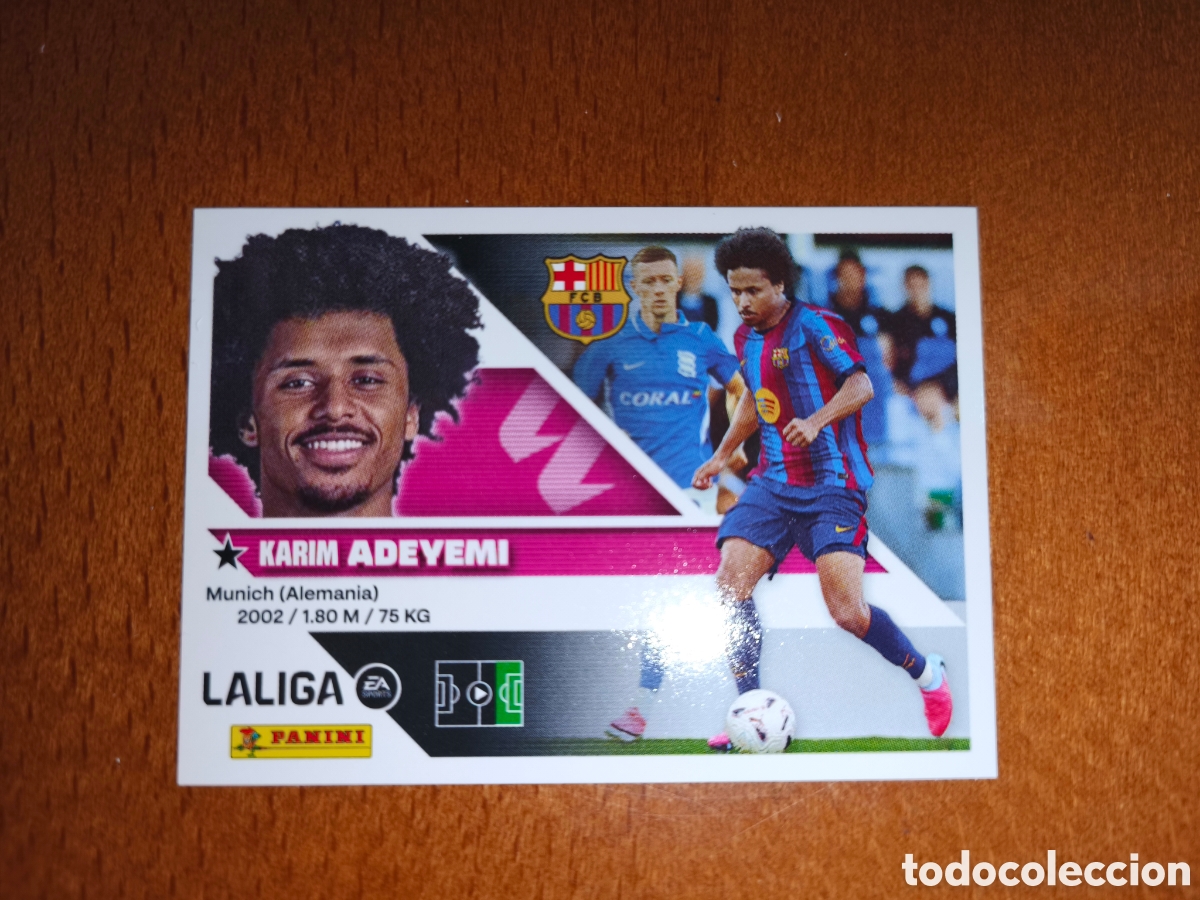 Cromos de f&uacute;tbol: Adeyemi fichaje n&deg;19 liga este 26/27 Barcelona