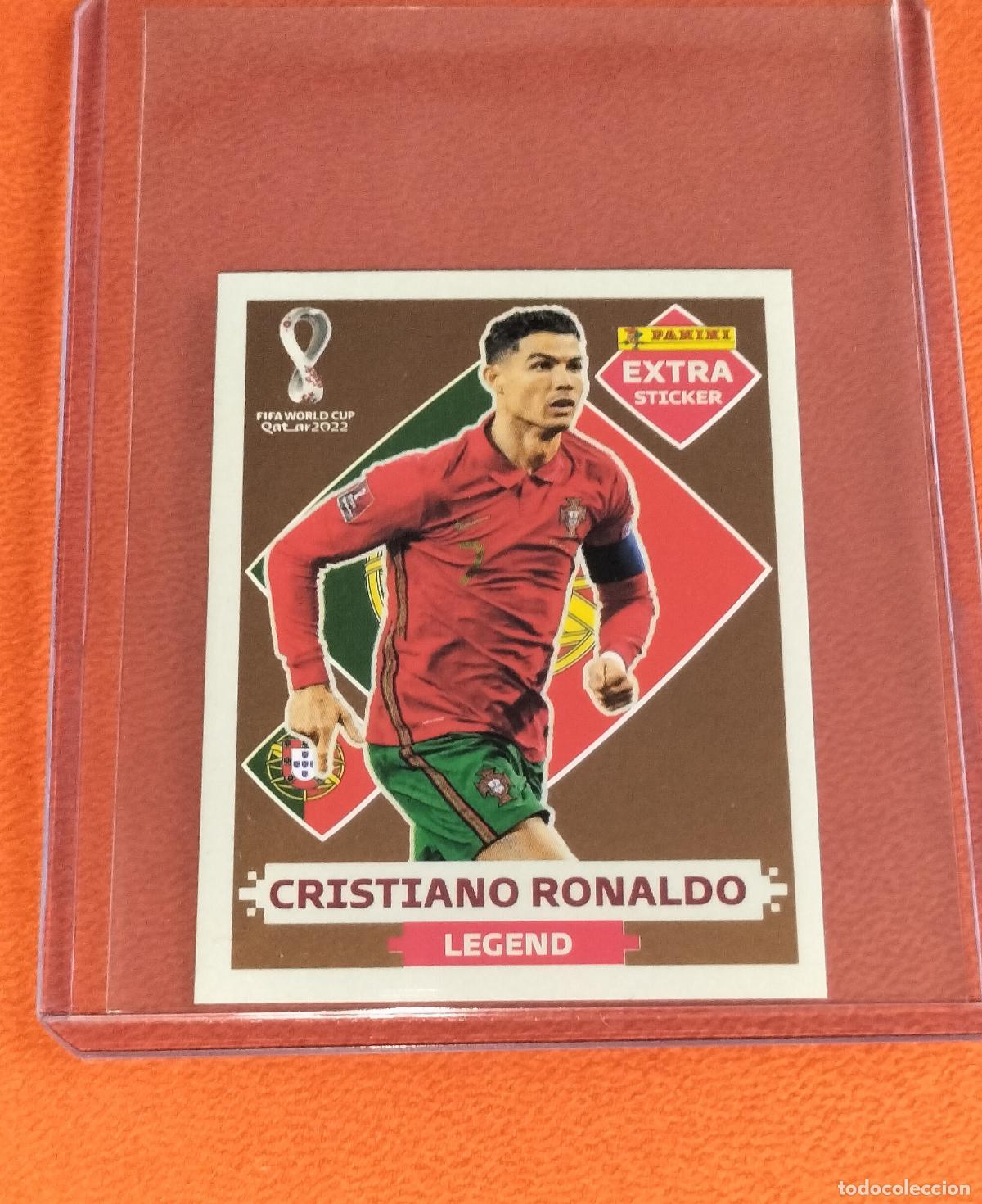 Cromos de f&uacute;tbol: CRISTIANO RONALDO LEGEND BRONCE PORTUGAL EXTRA STICKER MUNDIAL FIFA WORLD CUP QATAR 2022 PANINI