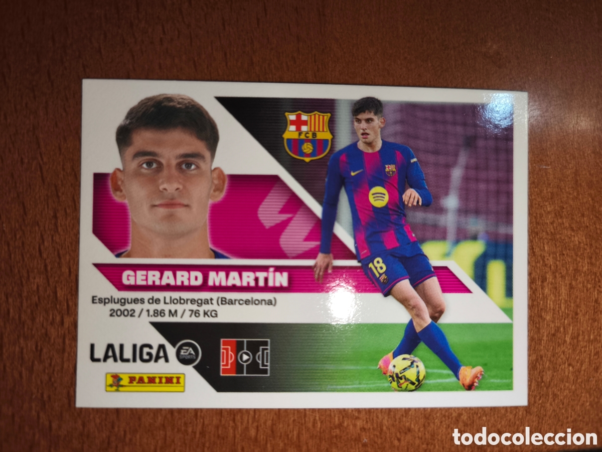 Football Stickers: Gerard Mart&iacute;n n&deg;8 liga este 26/27 Barcelona