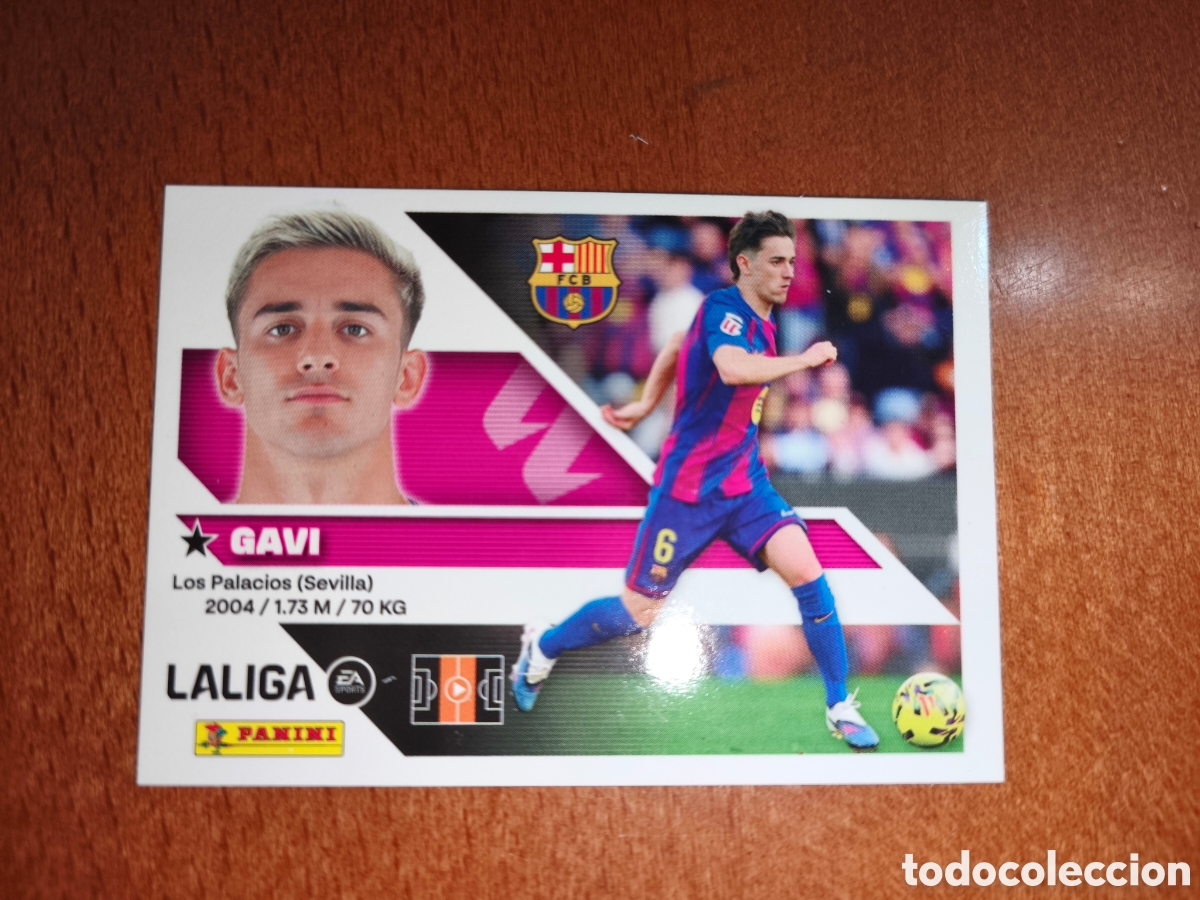 Football Stickers: Gavi n&deg;13 liga este 26/27 Barcelona