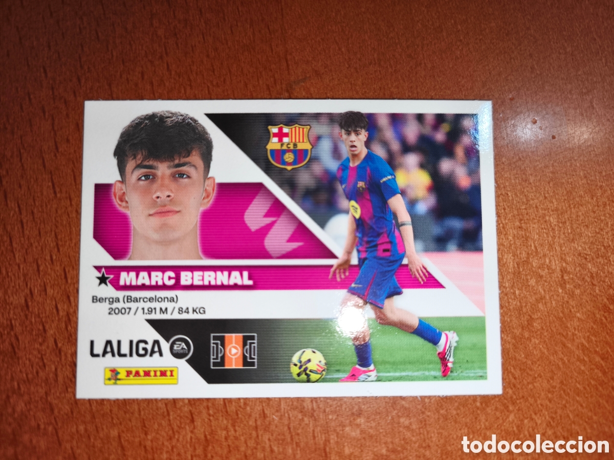Football Stickers: Marc Bernal n&deg;14 liga este 26/27 Barcelona