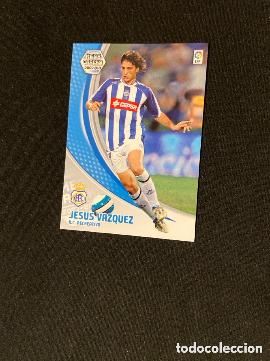 Football Stickers: JESUS VAZQUEZ 262 (RECREATIVO HUELVA) PANINI MEGACRACKS 2007-2008 07 08 CROMO CARTA M-3