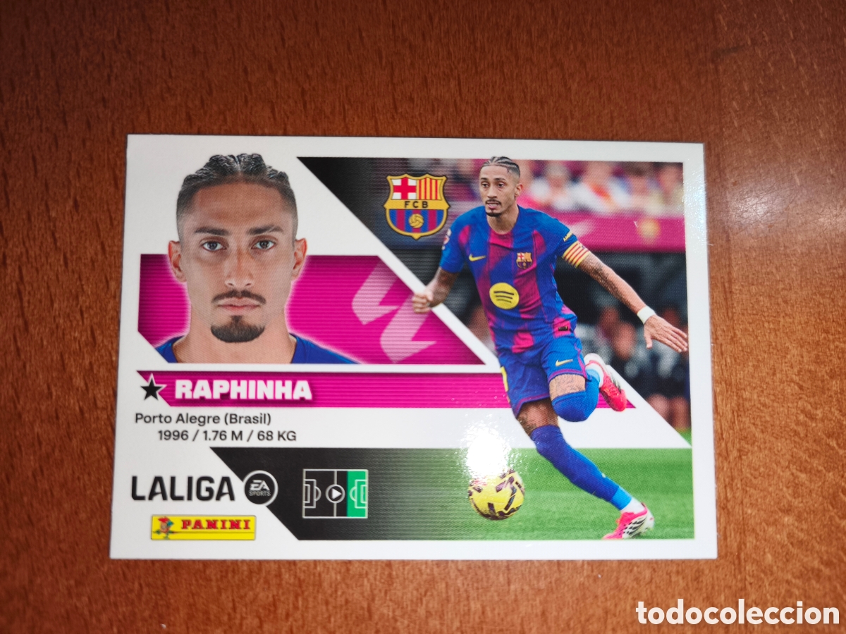 Cromos de f&uacute;tbol: Raphinha n&deg;19 liga este 26/27 Barcelona