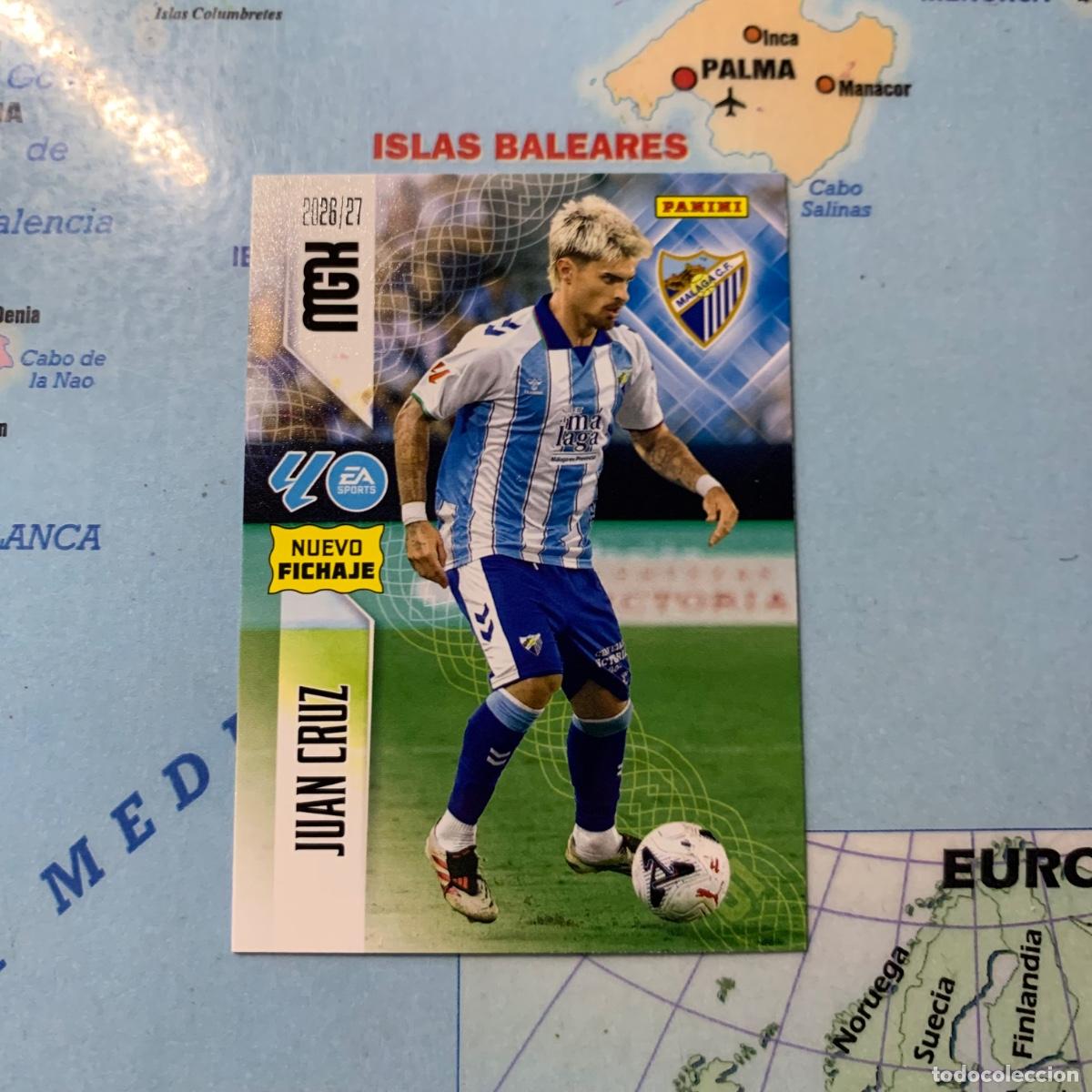 Cromos de f&uacute;tbol: Juan Cruz nuevo fichaje n&uacute;mero 458 Del Malaga megacracks 26-27 2026-2027