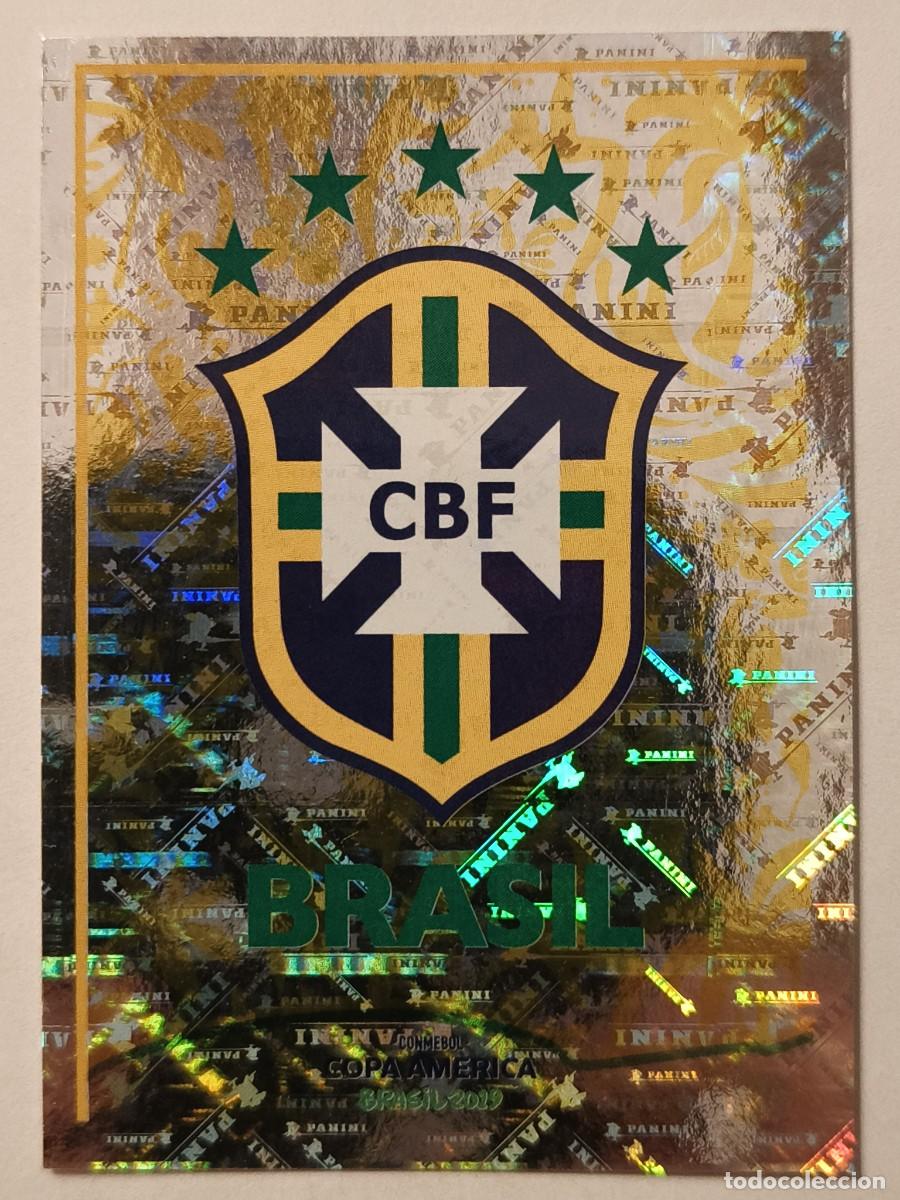 Cromos de f&uacute;tbol: #16 ESCUDO (BRASIL) COPA AMERICA BRASIL 2019 PANINI