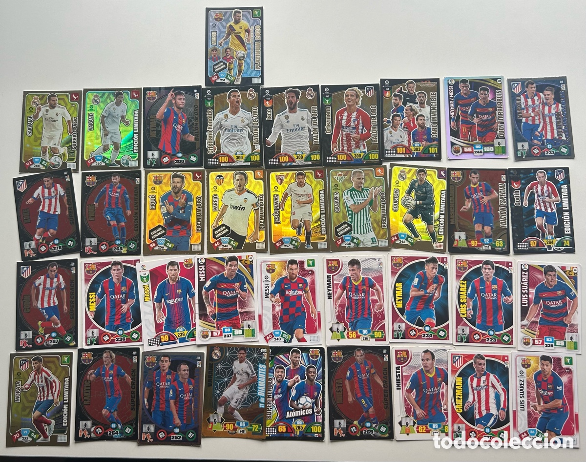Cromos de f&uacute;tbol: 66 Cartas Adrenalyn XL Panini