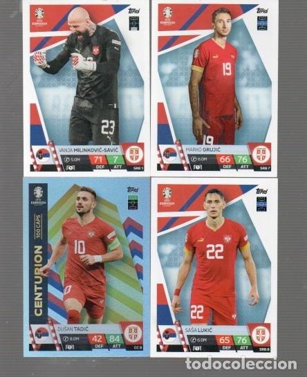 Cromos de f&uacute;tbol: EDITO MATCH ATTAX TOPPS SIETE CROMOS DEV EURO 2024 GERMANY SERBIA