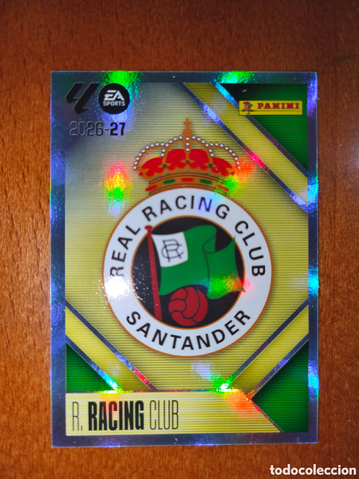 Cromos de f&uacute;tbol: Escudo R.Racing Club n&deg;1 liga este 26/27