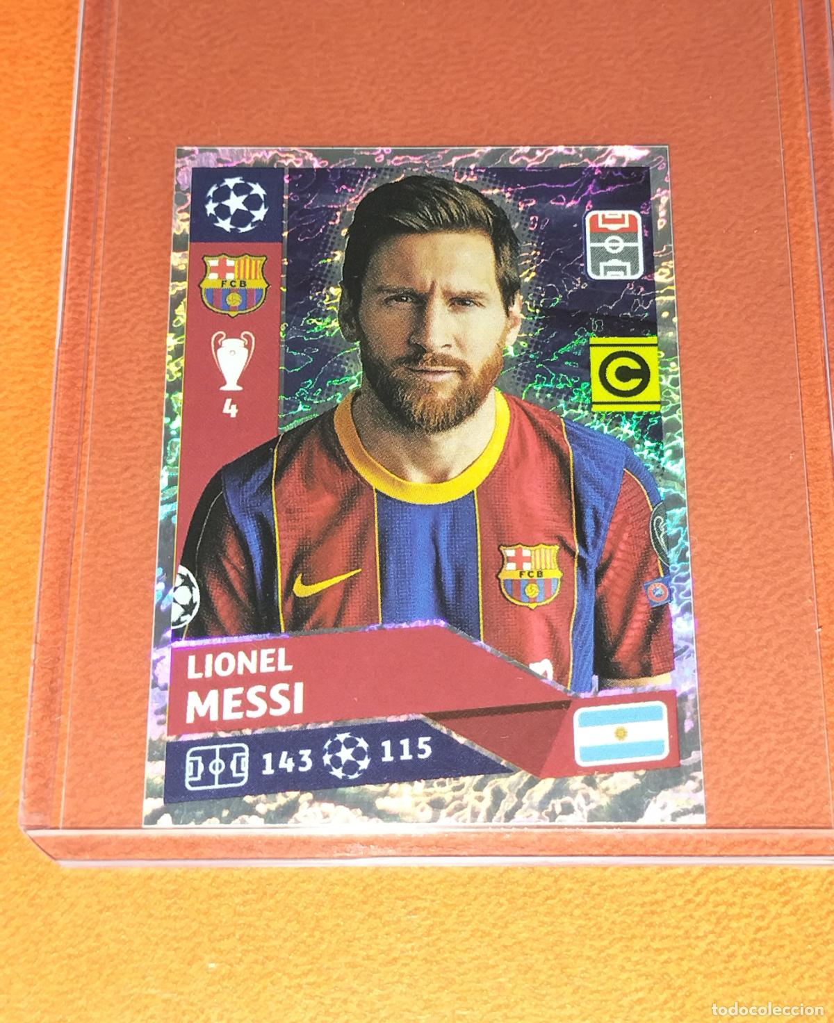 Cromos de f&uacute;tbol: BAR 16 LIONEL MESSI FC BARCELONA STICKER UEFA CHAMPIONS LEAGUE TOPPS 20 21 2020 2021