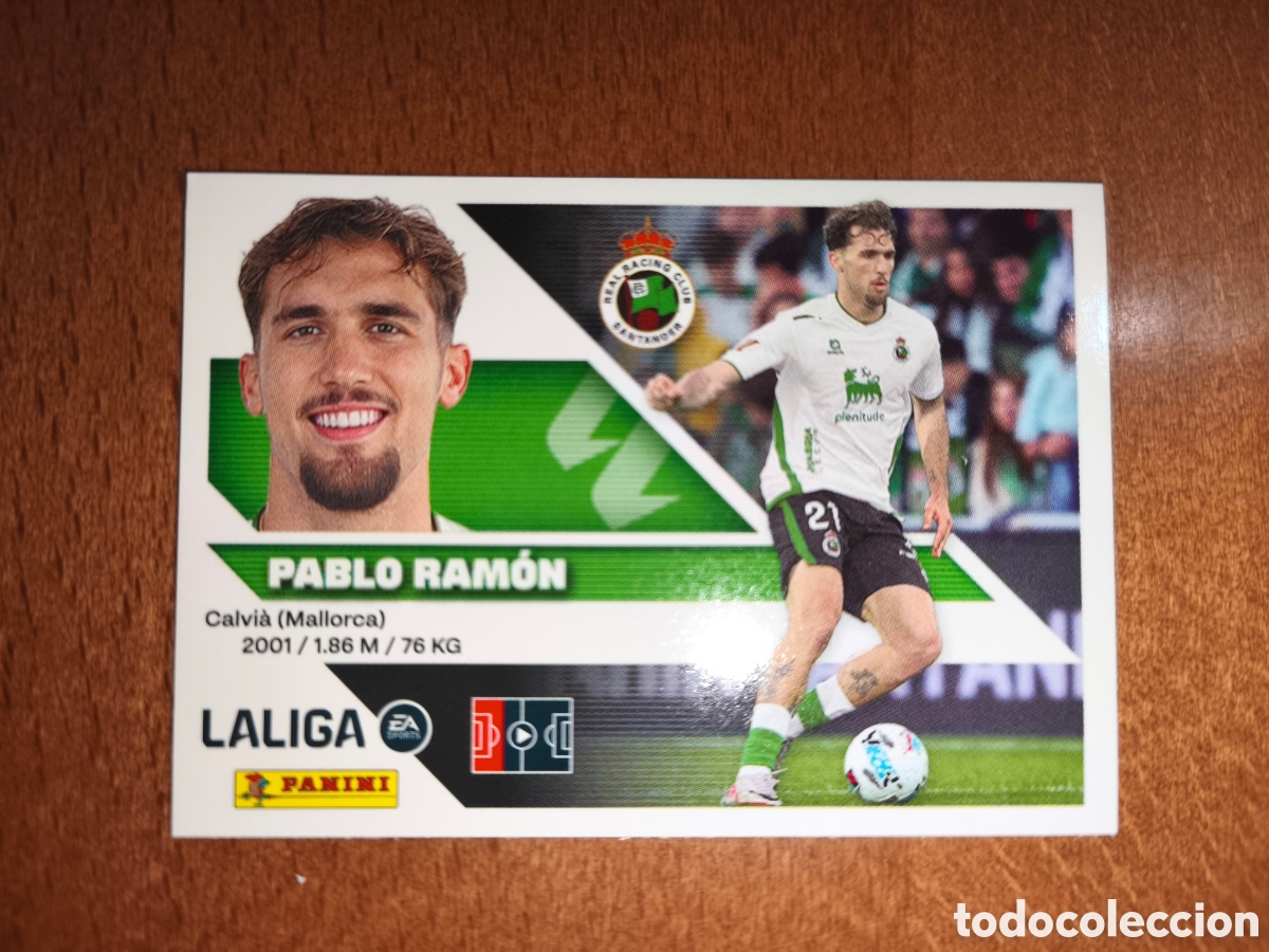 Cromos de f&uacute;tbol: Pablo Ram&oacute;n n&deg;6 Bis Coloca liga este 26/27 Racing