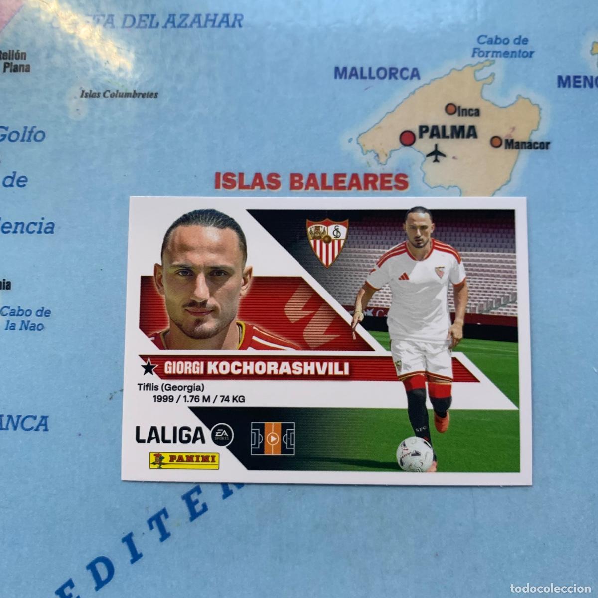 Cromos de f&uacute;tbol: Kochorashvili &uacute;ltimo fichaje n&uacute;mero 36 Del Sevilla cromo de la liga este 26-27 2026-2027