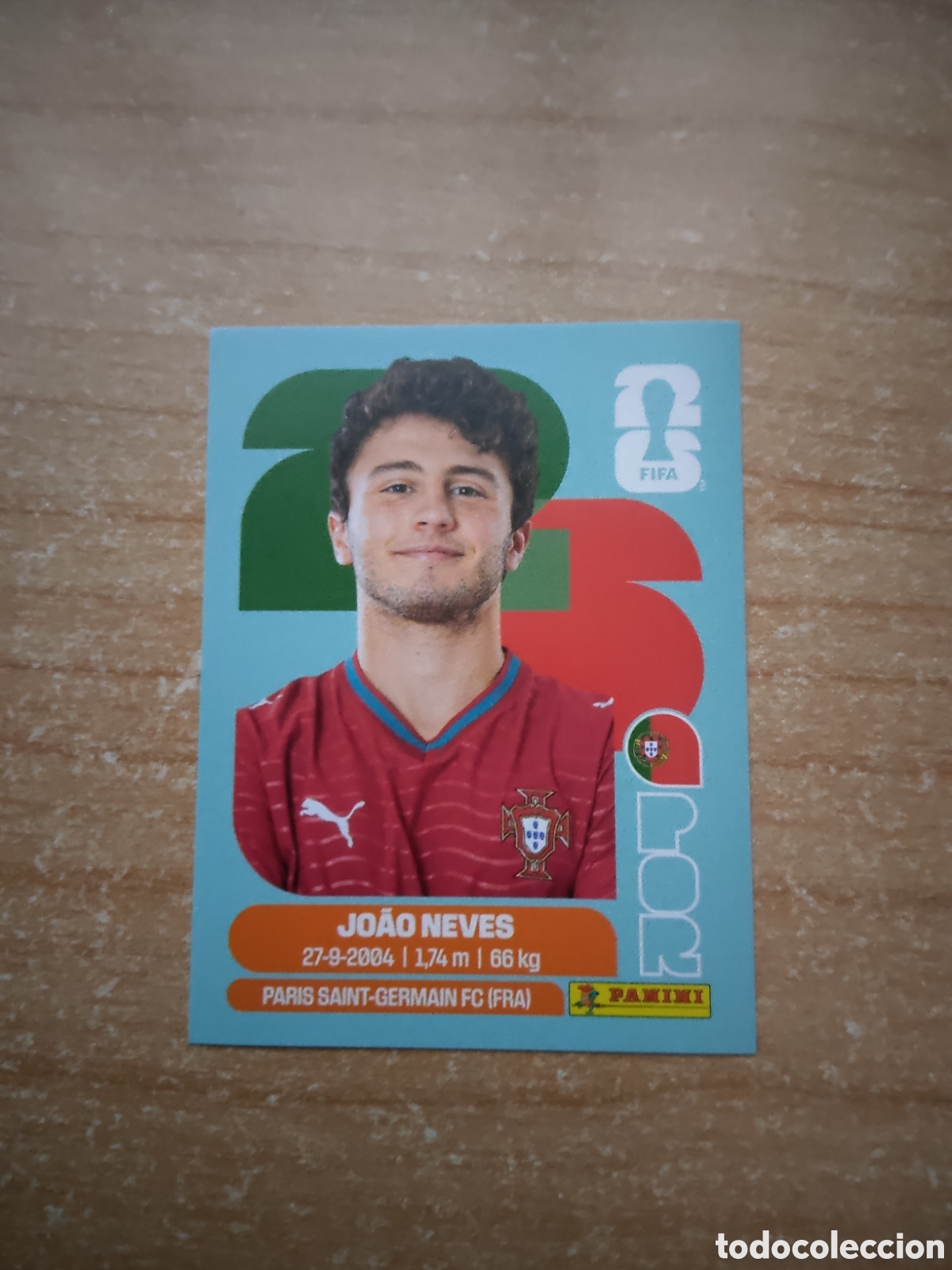 Cromos de f&uacute;tbol: 14 JOAO NEVES PORTUGAL FIFA WORLD CUP 2026