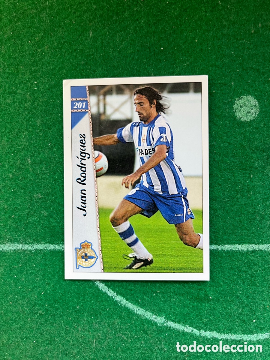 Cromos de f&uacute;tbol: 201 JUAN RODRIGUEZ DEPORTIVO DE LA CORU&Ntilde;A LAS FICHAS DE LA LIGA 2006 2007 MUNDICROMO