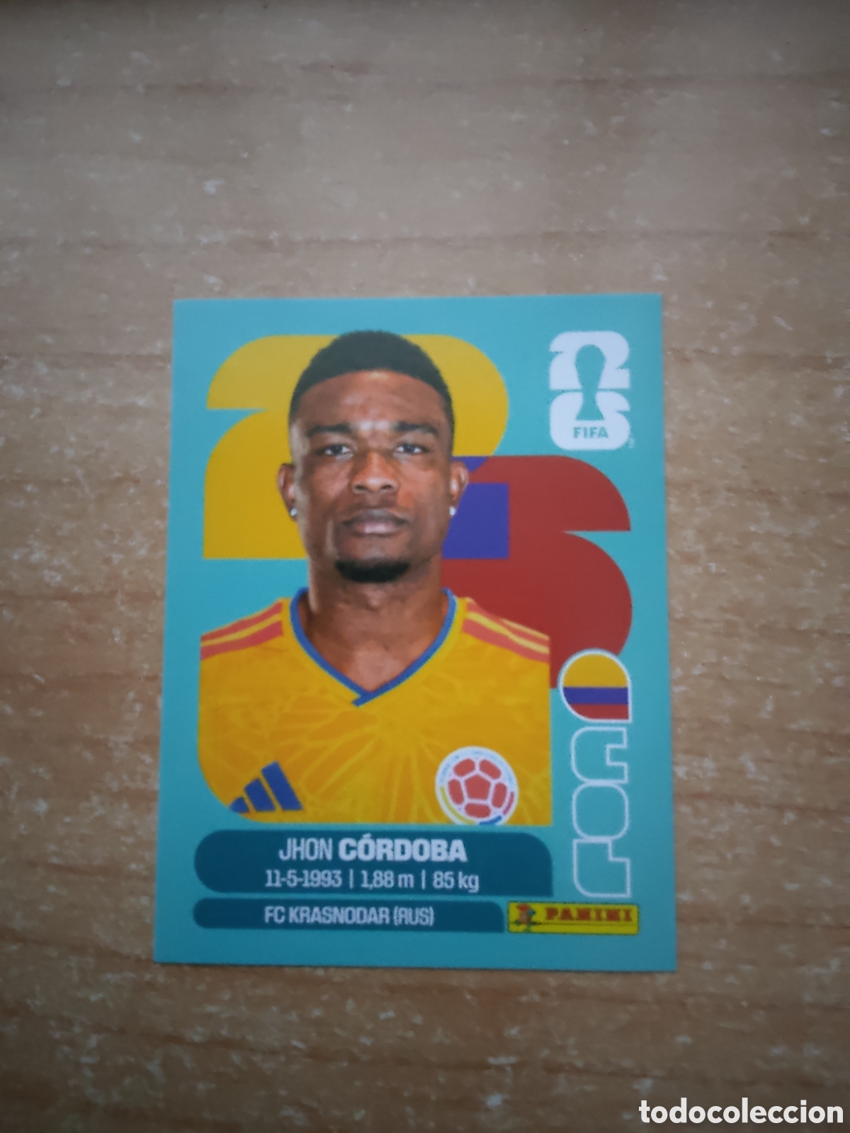 Cromos de f&uacute;tbol: 18 JHON CORDOBA COLOMBIA FIFA WORLD CUP 2026