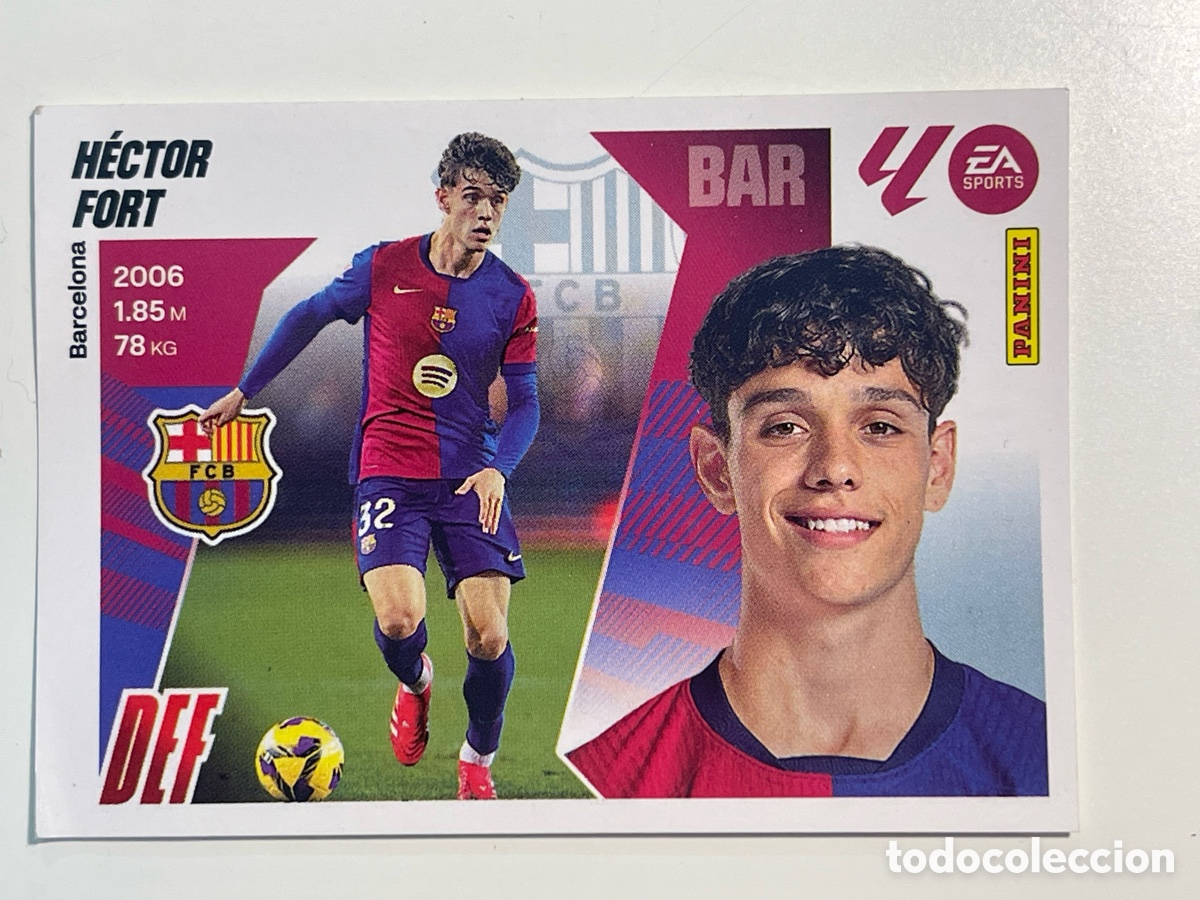 Football Stickers: Cromo &rdquo;HECTOR FORT&rdquo; FC. BARCELONA col. album de cromos LIGA 2025-26 Coleccciones Este Panini