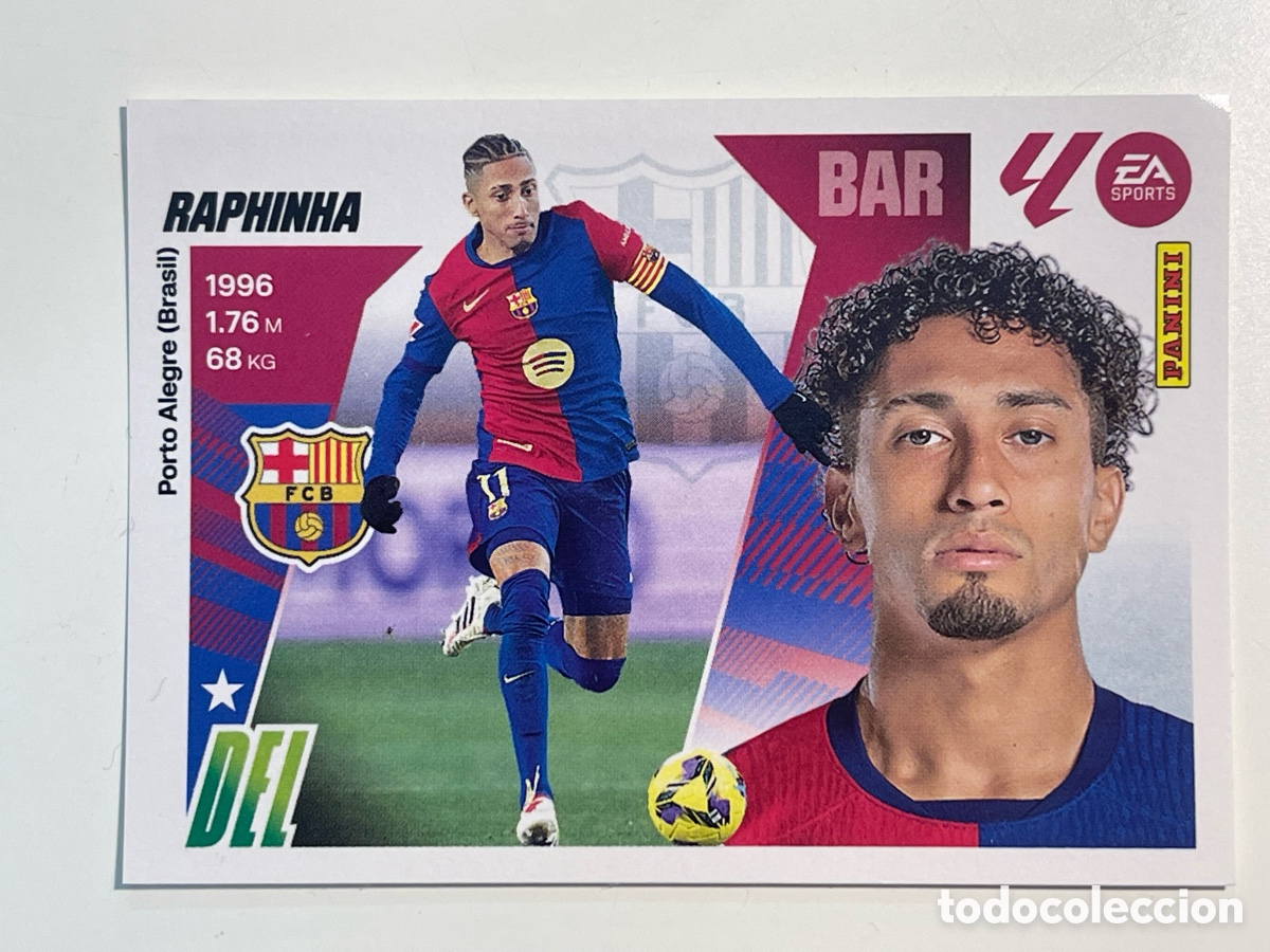 Football Stickers: Cromo &rdquo;RAPHINHA&rdquo; FC. BARCELONA col. album de cromos LIGA 2025-26 Coleccciones Este Panini
