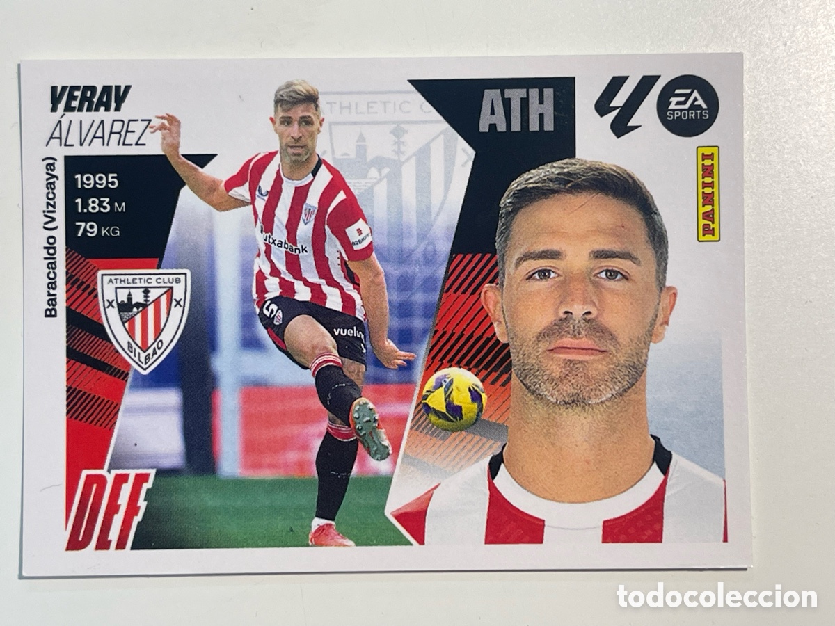 Cromos de f&uacute;tbol: Cromo &rdquo;YERAY ALVAREZ&rdquo; ATH. BILBAO col. album de cromos LIGA 2025-26 Coleccciones Este Panini